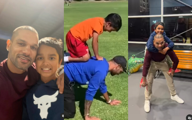 Shikhar Dhawan With His Son (Photo Source: Instagram)
