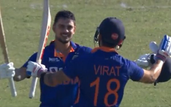 Virat Kohli and Ishan Kishan (Image Source: Twitter Screengrab)