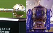 ICC World Test Championship Mace and IPL Trophy (Image Source: ICC/Getty Images/BCCI)
