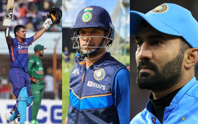 Ishan Kishan, Shikhar Dhawan and Dinesh Karthik (Image Credit- Twitter) 