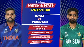 India vs Pakistan - Asia Cup 2022 Super 4 Stats, Predicted Playing XI and Previews