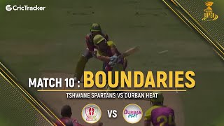 Tshwane Spartans vs Durban Heat | Boundaries | Match 10 | Mzansi Super League