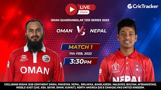 Oman Quadrangular T20I Series - Oman vs Nepal Match 1, Live Cricket Streaming
