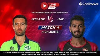 Oman Quadrangular T20I Series: Match 4, Ireland vs UAE Highlights