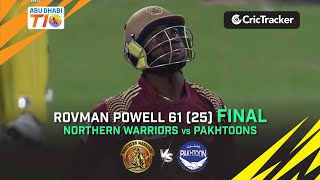 Northern Warriors vs Pakhtoons | Rovman Powell 61(25) | Abu Dhabi T10 Season 2