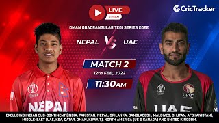 Oman Quadrangular T20I Series - Nepal vs United Arab Emirates Match 2, Live Cricket Streaming