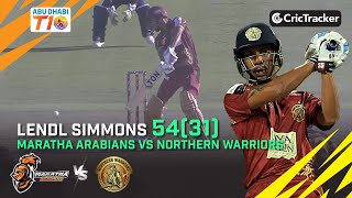 Maratha Arabians vs Northern Warriors | Match 1 Lendl Simmons 54(31) | Abu Dhabi T10 Season 4