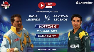 Friendship Cup LIVE: Match 6 India Legends v Pakistan Legends Live Stream | Live Cricket Streaming
