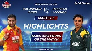 Friendship Cup, UAE 2022: Match 2, Bollywood Kings v Pakistan Legends | All fours & sixes