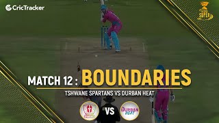 Tshwane Spartans vs Durban Heat |Boundaries | Match 12 | Mzansi Super League