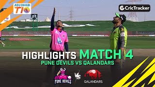 Pune Devils vs Qalandars | Match 4 Highlights | Abu Dhabi T10 Season 4