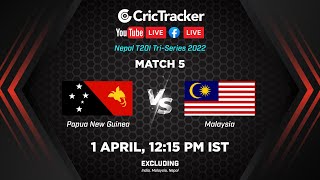 Nepal Tri Series LIVE: Match 5 Papua New Guinea vs Malaysia Live Stream | Live Cricket Streaming