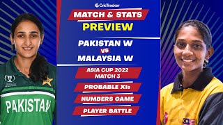 Women's Asia Cup T20 2022: PAK-W vs ML-W | 3rd Match | Match Prediction, Stats, Playing XI