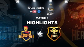 Ajman T20 Cup 2022: Match 1 - Deccan Gladiators vs Ajman Heroes | Full Highlights