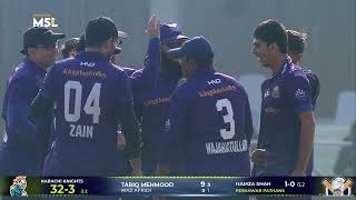 Tariq Mehmood was trapped by Hamza Shah with a sharp bouncer.