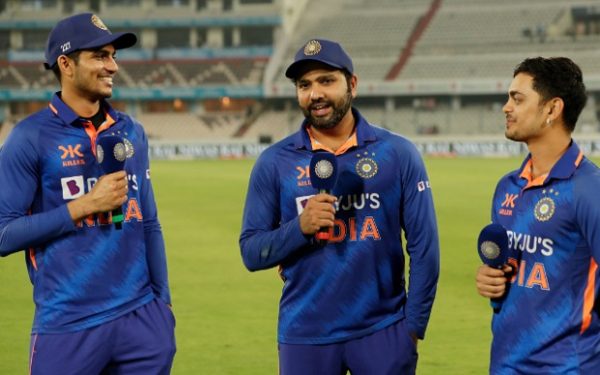 Shubman Gill, Rohit Sharma and Ishan Kishan (Image Source: BCCI Twitter)