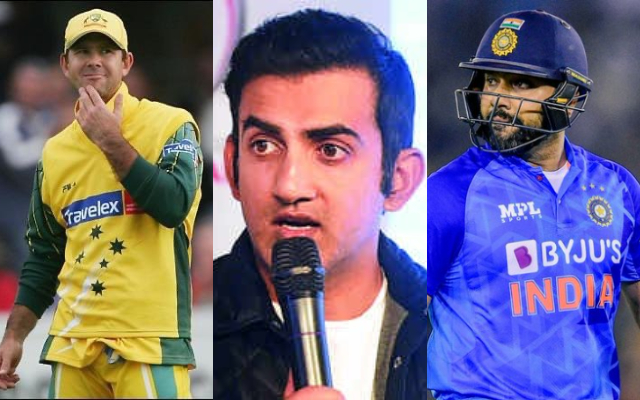 Ricky Ponting, Gautam Gambhir and Rohit Sharma (Pic Source-Twitter)