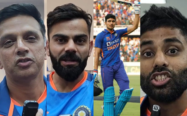 Rahul Dravid, Virat Kohli, Shubhman Gill and Suryakumar Yadav (Pic Source-Twitter)
