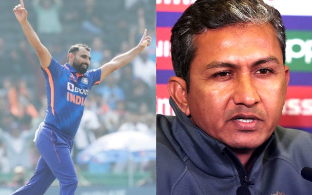 Mohammad Shami and Sanjay Bangar (Pic Source-Twitter)