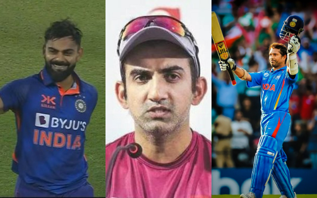Virat Kohli, Gautam Gambhir and Sachin Tendulkar (Image Credit- Twitter)