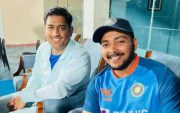 Prithvi Shaw and MS Dhoni (Image Credit- Twitter)