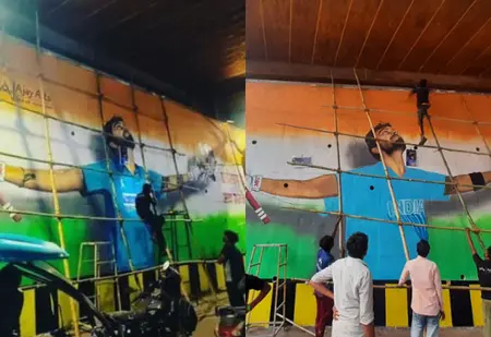 Virat Kohli's carze in Raipur (Image Source: Twitter)
