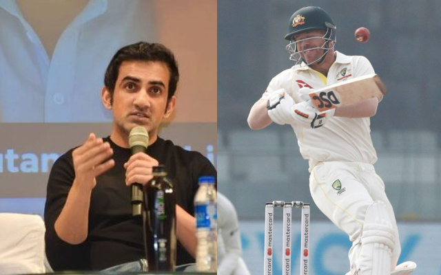 Gautam Gambhir David Warner (Photo Source: Twitter)