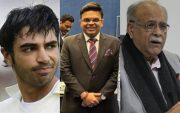 Salamn Butt, Jay Shah and Najam Sethi (Pic Source-Twitter)