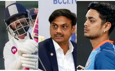 KS Bharat, MSK Prasad and Ishan Kishan (Pic Source-Twitter)