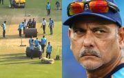 Ravi Shastri on Nagpur Pitch (Pic Source-Twitter)