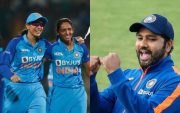 Indian Women Team and Rohit Sharma (Pic Source-Twitter)