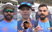 Rohit Sharma, Rahul Dravid & Virat Kohli (Photo Source: Twitter)