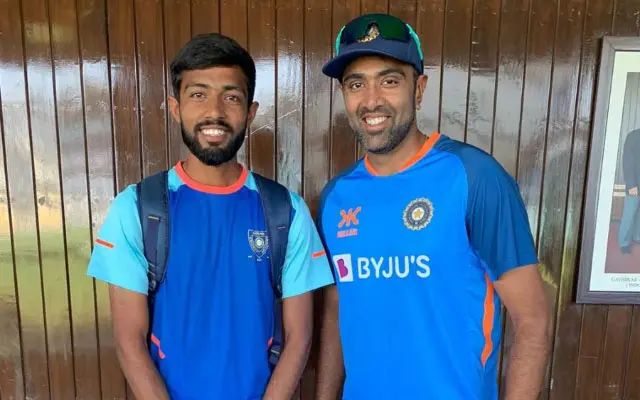 Mahesh Pithiya and Ravichandran Ashwin (Image Credit- Twitter)