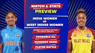 IND W vs WI W | Women's T20 World Cup | Match Stats and Preview