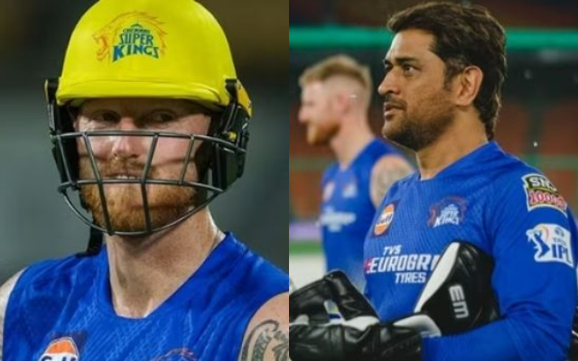 MS Dhoni and Ben Stokes (Image Credit- Twitter)