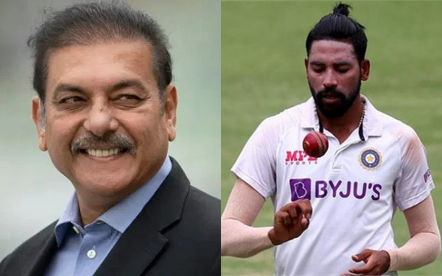 Mohammed Siraj and Ravi Shastri (Image Source: twitter )