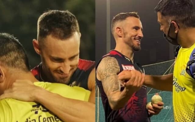 Faf Du Plesis and MS Dhoni (Pic Source-Twitter)