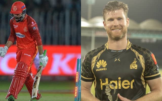 Shadab Khan and Jimmy Neesham (Pic Source-Twitter)