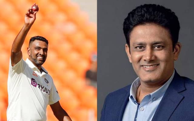 Ravi Ashwin and Anil Kumble (Pic Source-Twitter)