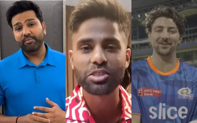 Rohit Sharma, Suryakumar Yadav and Tim David (Pic Source-Twitter)