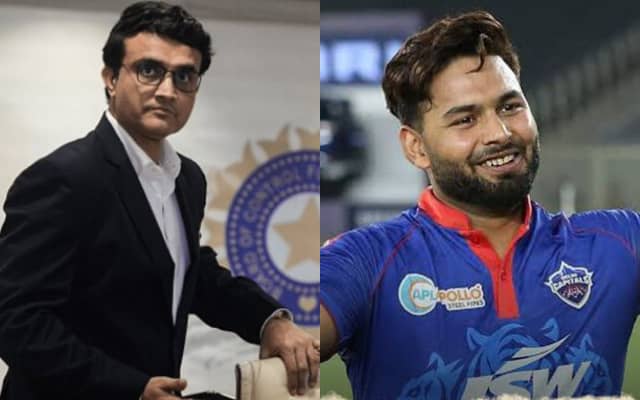 Sourav Ganguly Rishabh Pant (Photo Source: Twitter)
