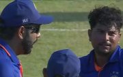 Kuldeep Yadav and Rohit Sharma (Image Credit- Twitter)