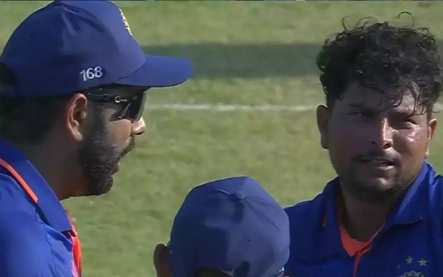 Kuldeep Yadav and Rohit Sharma (Image Credit- Twitter)