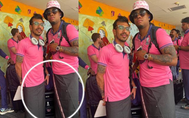 Yuzvendra Chahal And Shimron Hetmyer (Photo Source: Twitter)