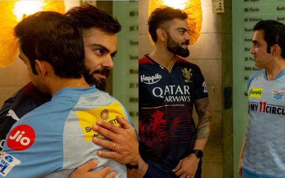 Gautam Gambhir and Virat Kohli (Image Source: LSG Twitter)