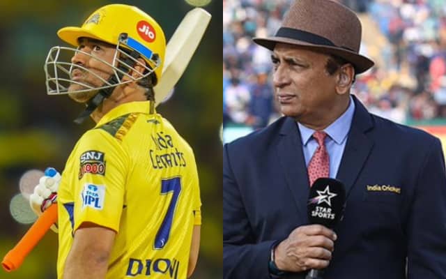 MS Dhoni Sunil Gavaskar (Photo Source: Twitter)