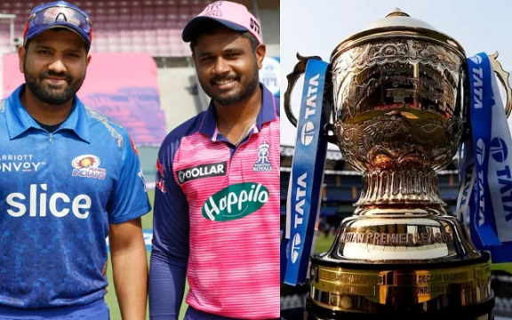 Rohit Sharma and Sanju Samson and TATA IPL Trophy. (Image Source: BCCI-IPL)