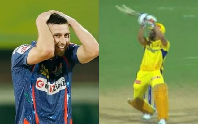 Mark Wood and MS Dhoni (Image Credit- Twitter)