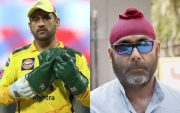 MS Dhoni and Sarandeep Singh (Pic Source-Twitter)