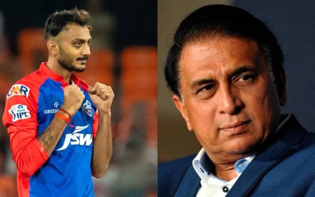 Axar Patel Sunil Gavaskar (Photo Source: Twitter)